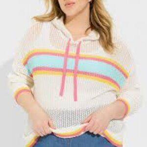NWT Torrid Pointelle Boxy Hoodie